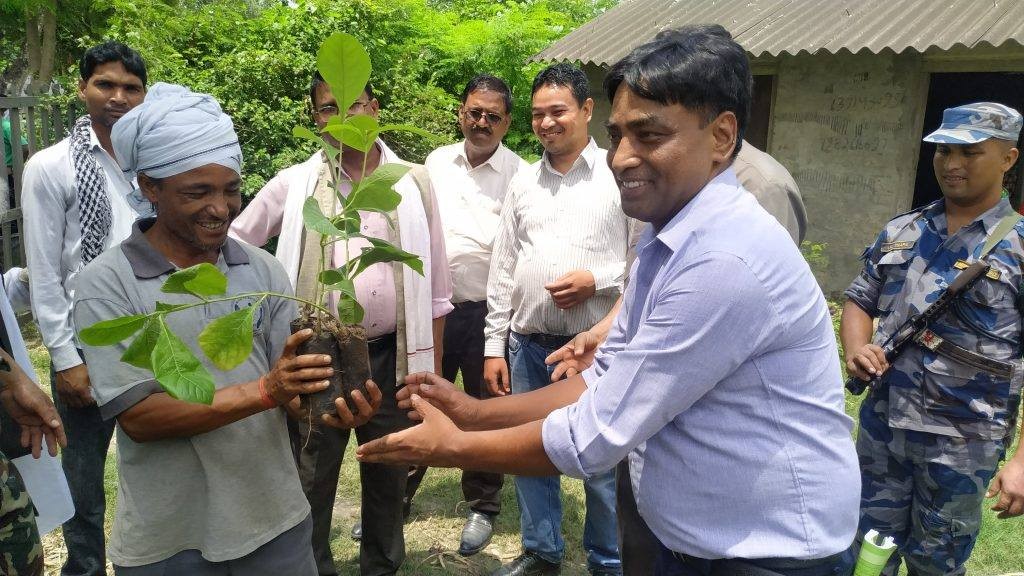 किसानलाई बिरुवा बितरण