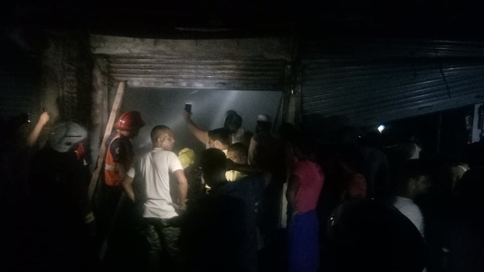 घरबारीटोलको कपडा पसलमा आगलागी