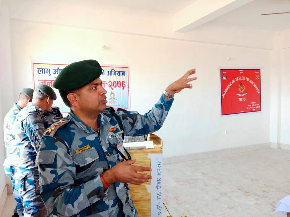 नरैनापुरमा सीमा सुरक्षा तथा लागू औषध सम्वन्धि सचेतना