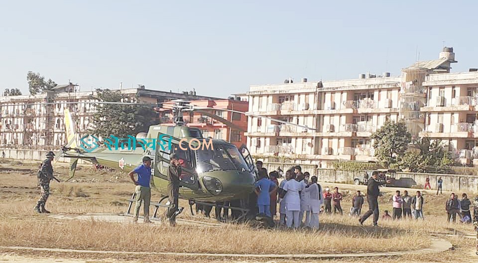 दुई गर्भवतीको हेलिकप्टरमार्फत उद्धार