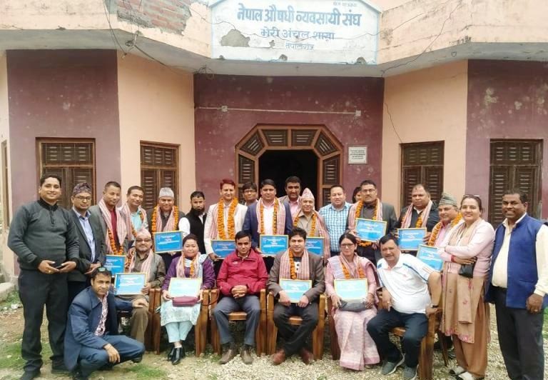 संघ कार्यसमितिलाई औषधी ब्यवसायीको स्वागत