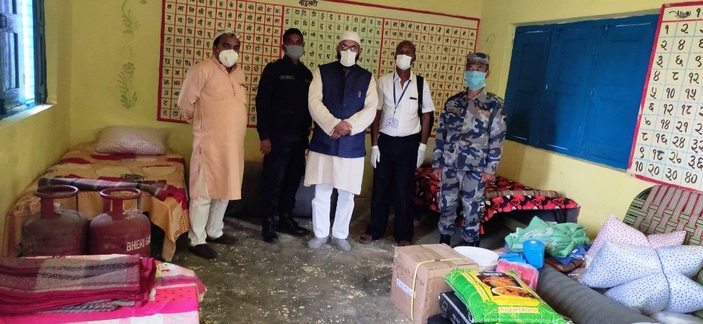 नरैनापुरमा अस्थायी क्वारेन्टाईन