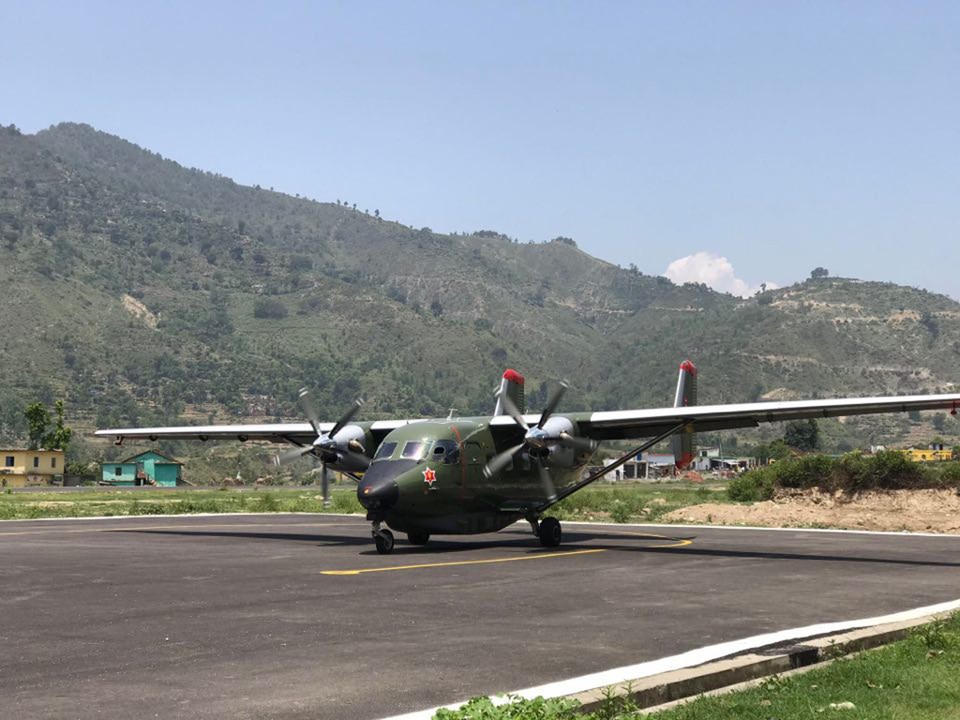 दीपायल विमानस्थलमा सेनाको परीक्षण उडान