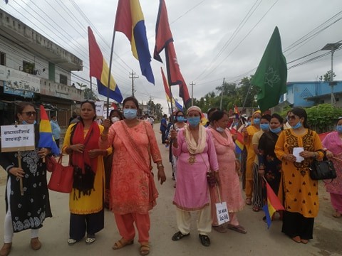 महिला संगठनद्वारा संघीयता खारेजको माग