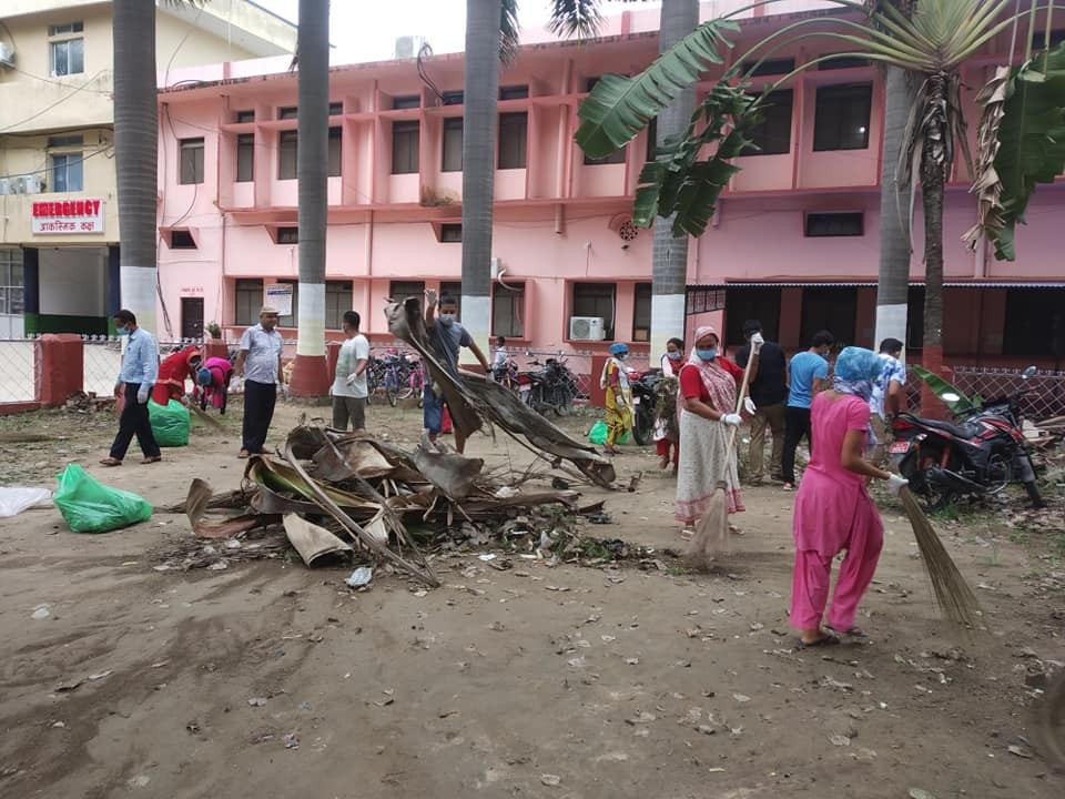 भेरी अस्पताल परिसर सरसफाई