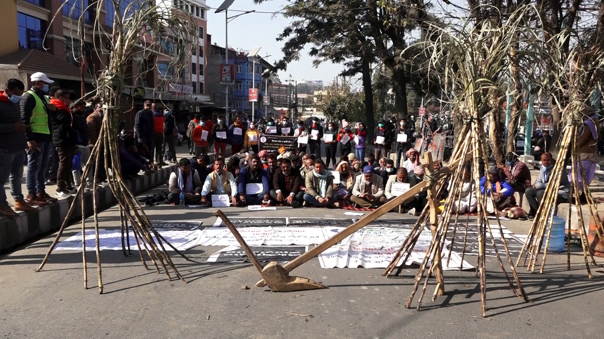 उखु किसानको प्रदर्शन