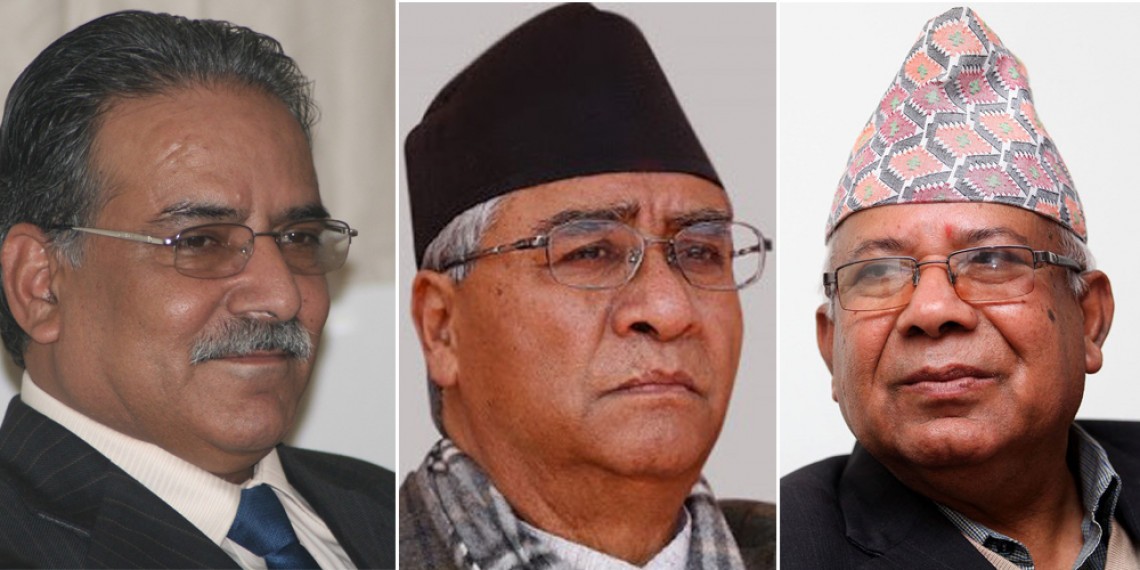 देउवालाई भेट्न चितवनको आमसभा छाडेर काठमाण्डौं फर्के प्रचण्ड र नेपाल