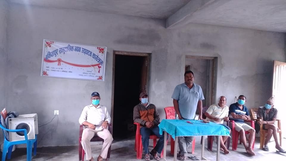 वनियापुरमा नवनिर्मित सामुदायिक भवन उद्घाटनसंगै हस्तान्तरण