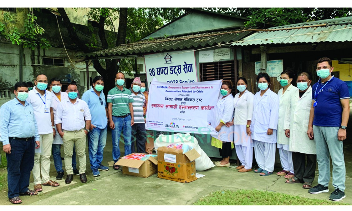 बिएनएमटीद्वारा बाँकेका स्वास्थ्य संस्थालाई ७ लाख बराबरको स्वास्थ्य सामाग्रीहरु हस्तान्तरण
