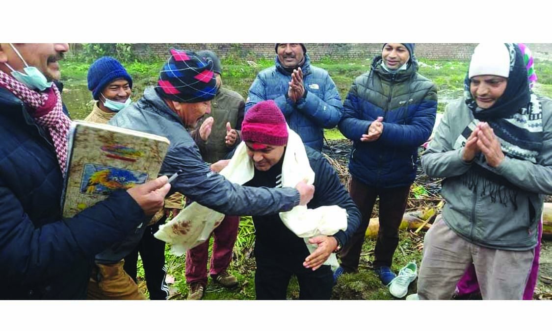 वडाअध्यक्ष बर्माद्वारा हप्तादिनमै अर्को सडकको शिलान्यास