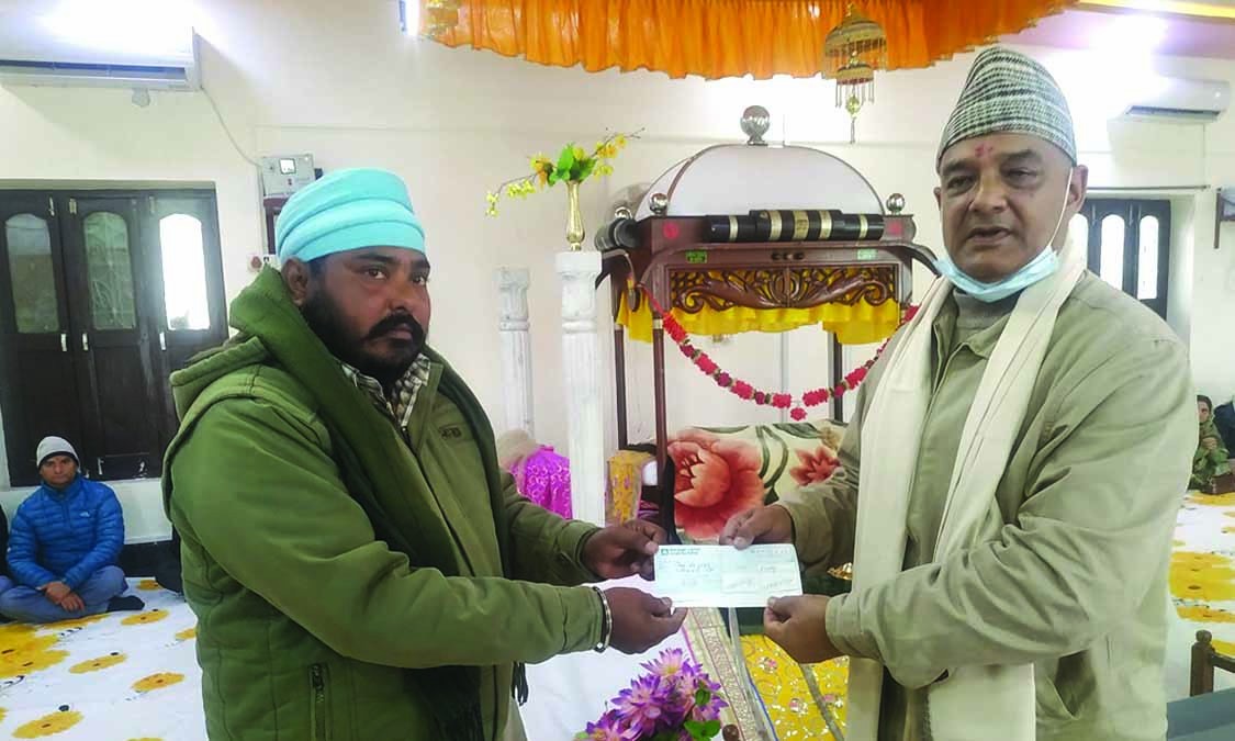 नेपालगन्जको गुरुद्धारालाई नगर प्रमुख राणाको तलब र भत्ता सहयोग