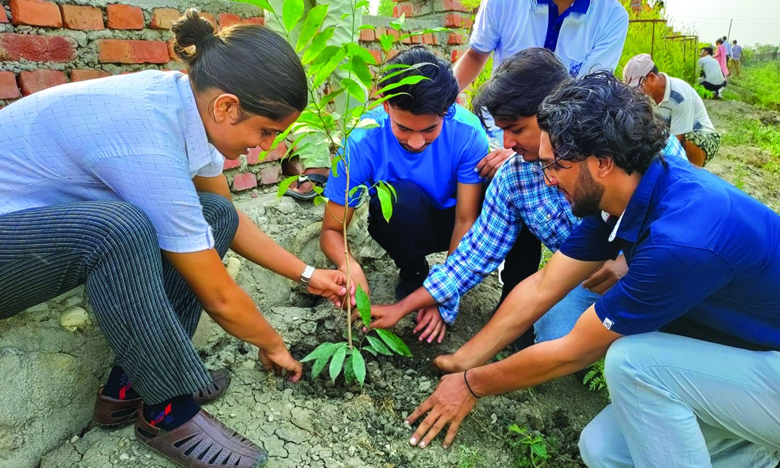 कान्तिताल परिसरमा नेविसंघले गर्यो वृक्षारोपण