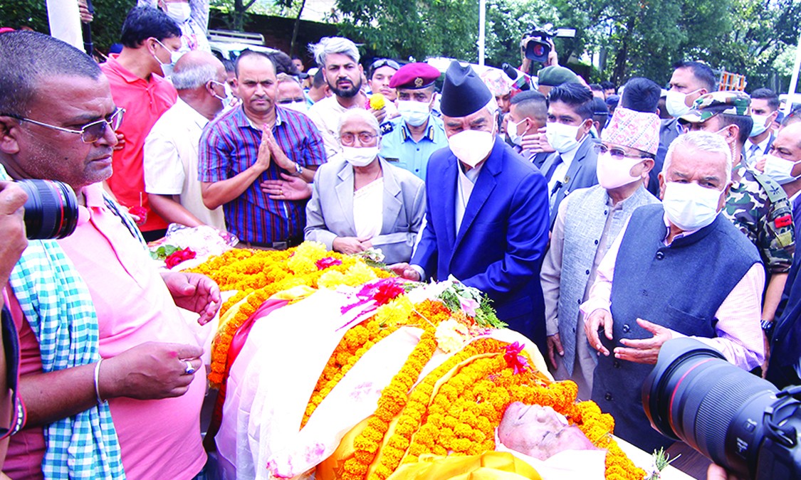 सानेपामा काँग्रेस नेता गिरीको अन्तिम विदाई