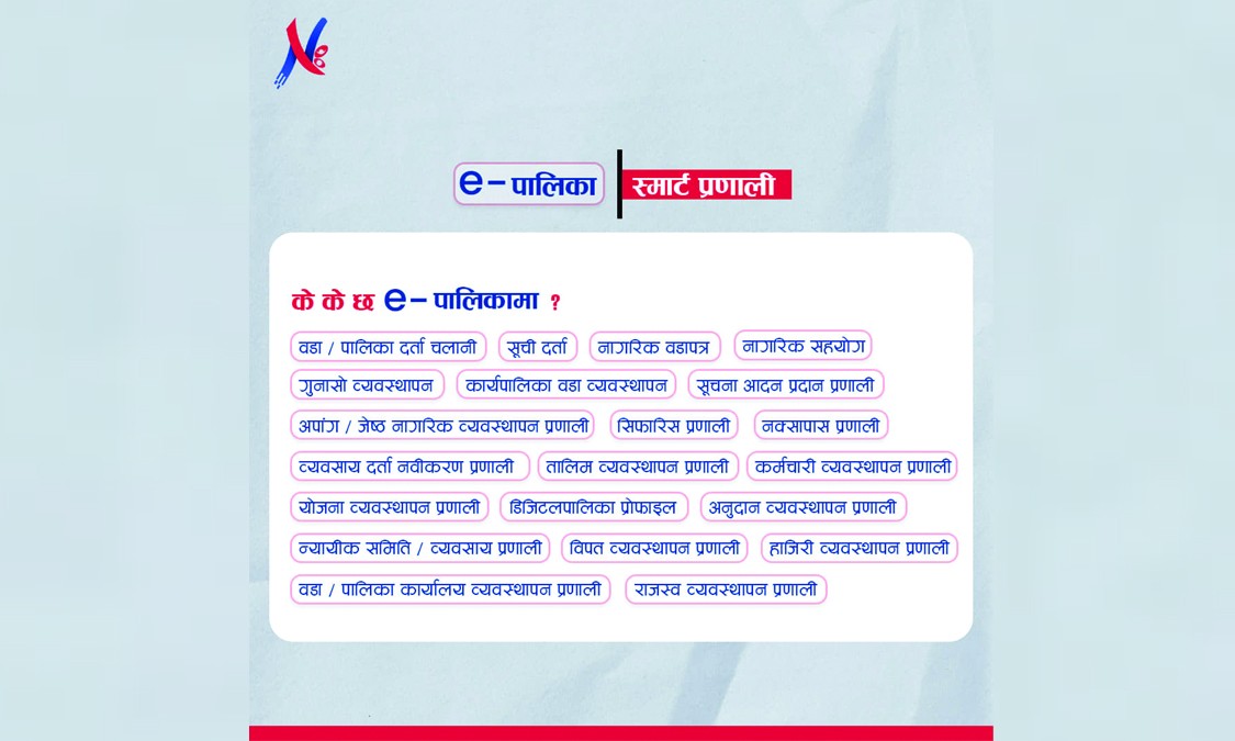 ई–पालिकाको पहिलो भर्सन सार्वजनिक