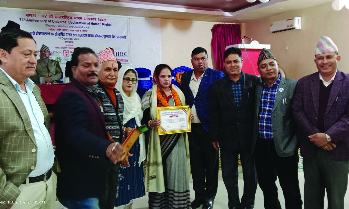 भजनराम मानव अधिकार पुरस्कारबाट सिद्दिकी सम्मानित