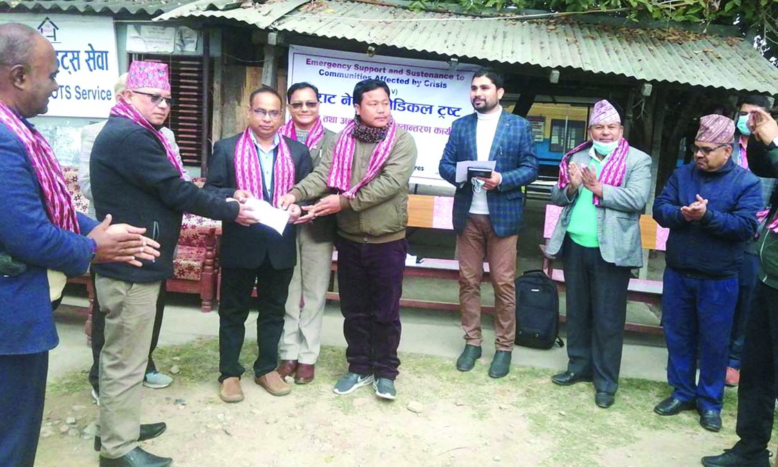 टिबी नेपाललाई १२ लाख बराबरको सामाग्री सहयोग