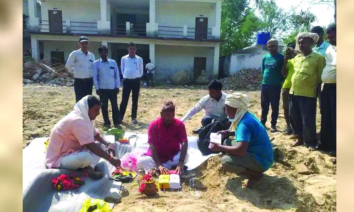 डुडुवाको पशुपति माविमा ९ कोठे भवनको शिलान्यास