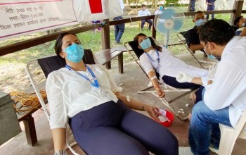 बाँकेमा १०८ जनाले गरे रक्तदान