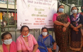 शान्ति दिवसमा दीप प्रज्वलन