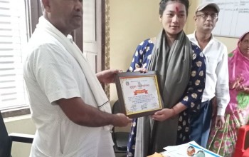 साग पदक विजेतालाई डुडुवाद्धारा नगदसहित सम्मान
