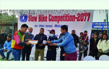 सक्सेस स्लो बाईकको उपाधी आशिष श्रेष्ठलाई