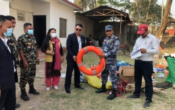विपद् व्यवस्थापनका लागि साढे १८ लाखको उद्धार सामग्री हस्तान्तरण