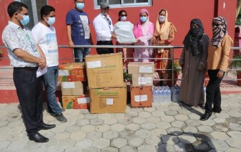 ३ लाख बढिको स्वास्थ्य सामाग्री र खाद्यान्न सहयोग