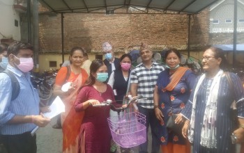 विद्यालय अध्ययनका लागि १७३ कन्यालाई साईकल प्रदान