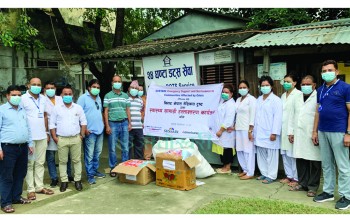 बिएनएमटीद्वारा बाँकेका स्वास्थ्य संस्थालाई ७ लाख बराबरको स्वास्थ्य सामाग्रीहरु हस्तान्तरण