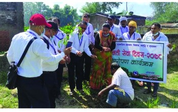 निजामती सेवा दिवसमा जानकीमा वृक्षरोपण