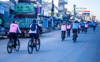 मुटु दिवसमा साइकल -याली