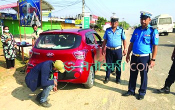 बाँकेमा एकैदिन ५४ सवारीसाधनको प्रदुषण जाँच्दा १६ वटा फेल