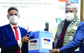 जर्मनद्वारा नेपाललाई कोरोना विरुद्धको साढे ४१ लाख खोप प्रदान