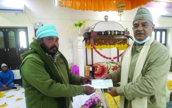 नेपालगन्जको गुरुद्धारालाई नगर प्रमुख राणाको तलब र भत्ता सहयोग