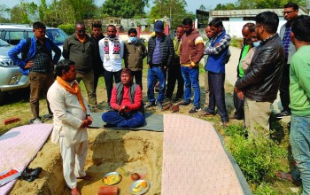 जेष्ठ नागरिकका लागि अस्पताल बनाउदै डुडुवा, अध्यक्ष चौधरीले शिलान्याश गरे