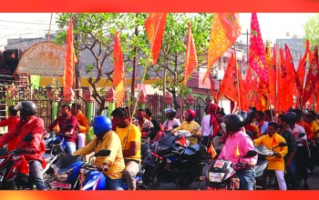 हनुमान जयन्तीका अवसरमा झाँकीसहित नगर परिकर्मा