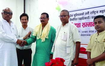 वरिष्ठ उपाध्यक्ष केसीलाई प्रेस युनियन बाँकेको सम्मान