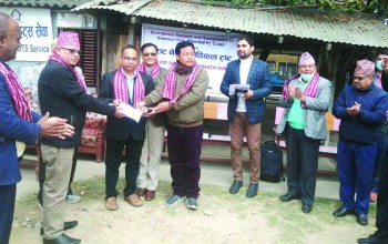 टिबी नेपाललाई १२ लाख बराबरको सामाग्री सहयोग