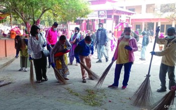भट्टराईको १२ औं स्मृती दिवसमा सरसफाई र दीप प्रज्वलन