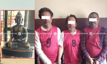 बुद्धको प्राचिन स्मारक सहित ३ जना पक्राउ