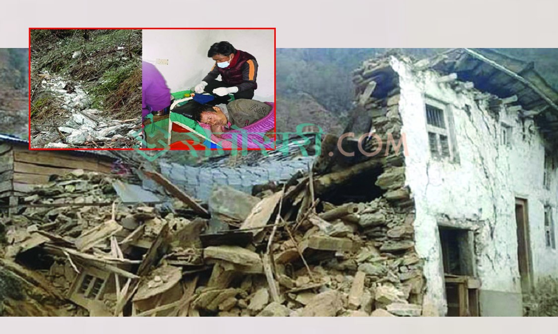बाजुरामा ५.९ म्याग्निच्युडको भूकम्पः एकजनाको मृत्यु, ४० घर भत्किए